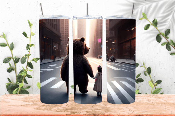Bear Skinny Tumbler Wrap Sublimation