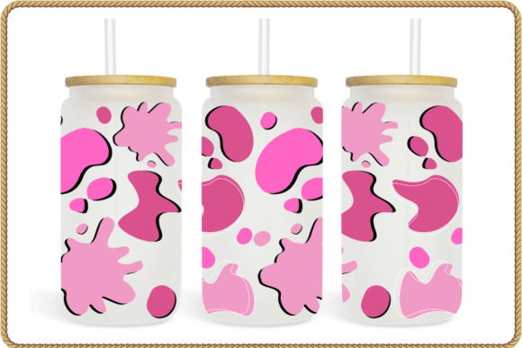Boho 16oz Libbey Glass Coffee Can Wrap Graphics
