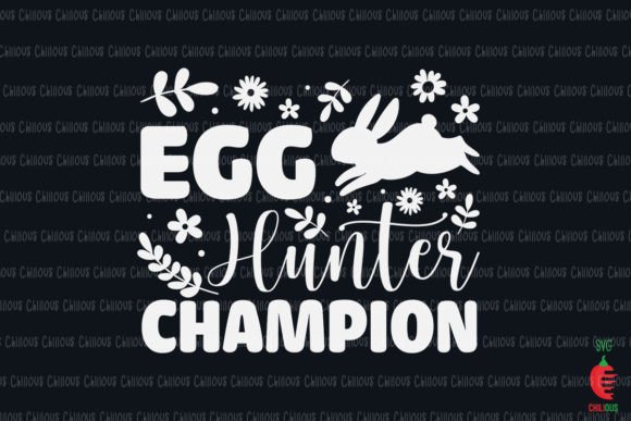 Easter SVG Egg Hunter Champion Graphics for Crafts