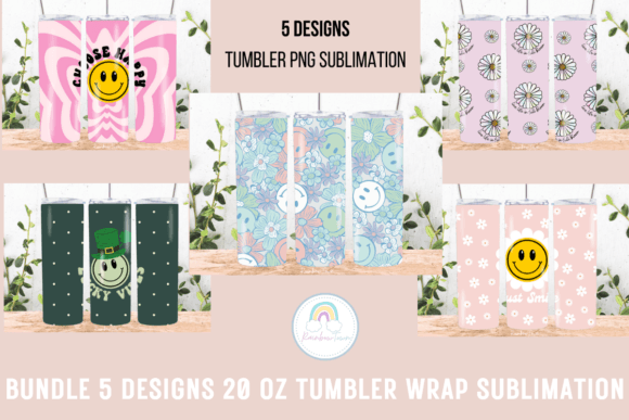 Groovy Skinny Tumbler Wrap PNG: Graphics for Crafts-Driven Branding