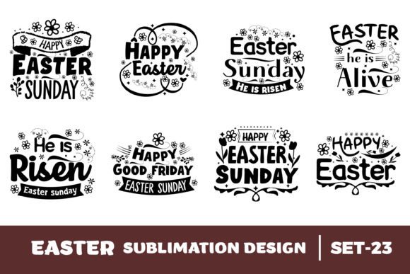 Happy Easter Sublimation Bundle Set- 23: Graphics for Crafts