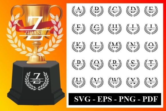Monogram TROPHY NAME Graphics & Logos