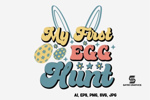 My First Egg Hunt: Retro Graphics for Crafts Content