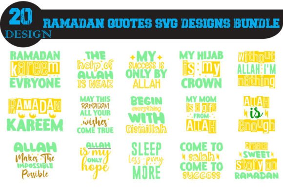 Ramadan Quotes T-shirt Bundle: Graphics & Crafts Asset Review