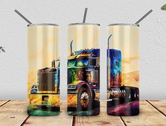 Ruck Driver 20oz Skinny Tumbler PNG Graphics