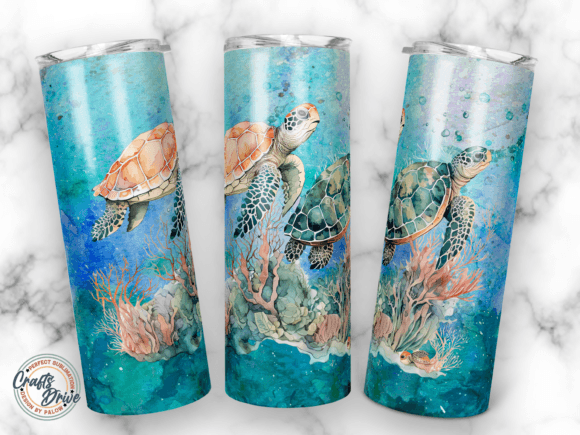 Sea Turtle Lover Tumbler Gift 20oz Graphics for Crafts