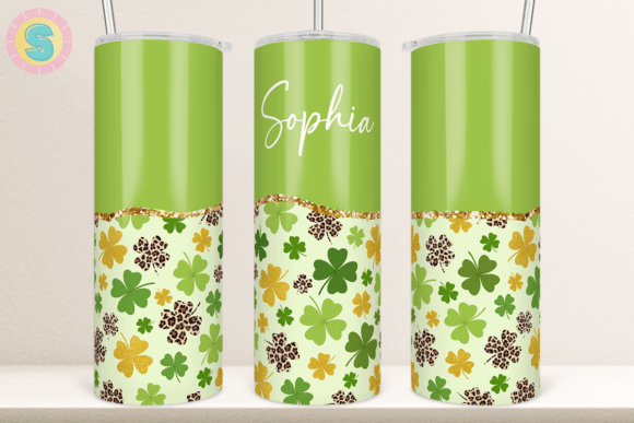 St Patrick’s Leopard Clover Tumbler Wrap: Graphics for Crafts