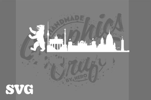 T-Shirt SVG Template, Berlin, Silhouette Graphics