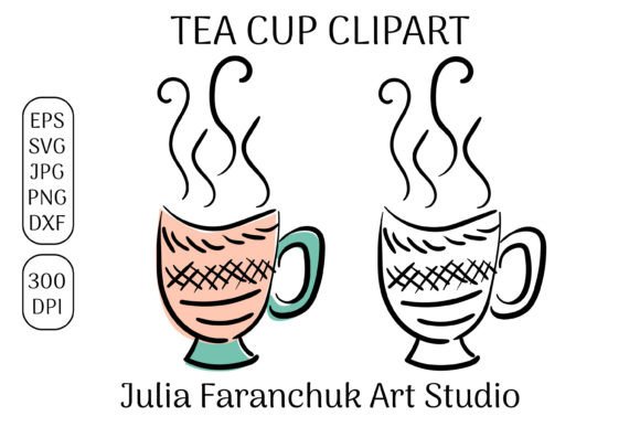 Tea Cup Clipart: Graphics & Illustrations for Creative Sellers