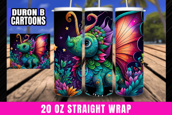 Tumbler Wrap Sublimation Fantasy PNG: Graphics & Print Templates
