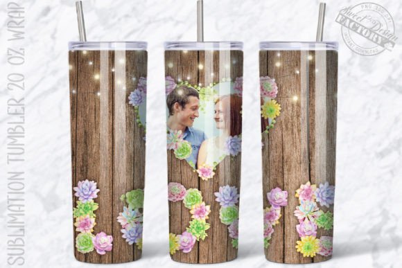 Valentine Photo Tumbler Template: Graphics for Crafts
